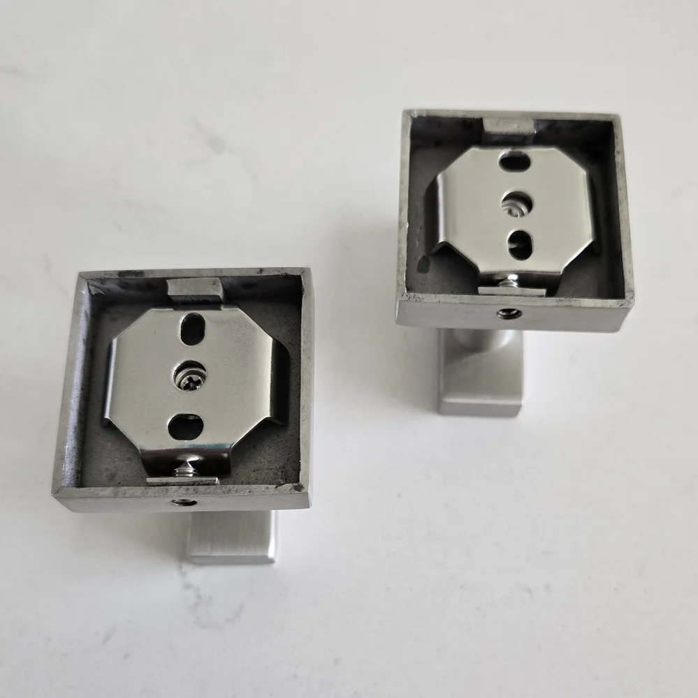 Sleek Silver Geometric Wall Hooks
